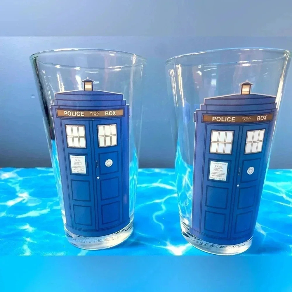 Doctor  Who - Two Tardis Themed Glasses - ‼️✌️🍻